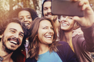 group selfie with millennials