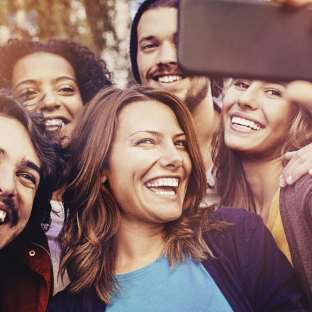 group selfie with millennials